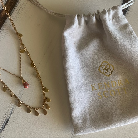 Kendra Scott Freida Vintage Gold Burnt Sienna Howlite - Picture 7 of 8